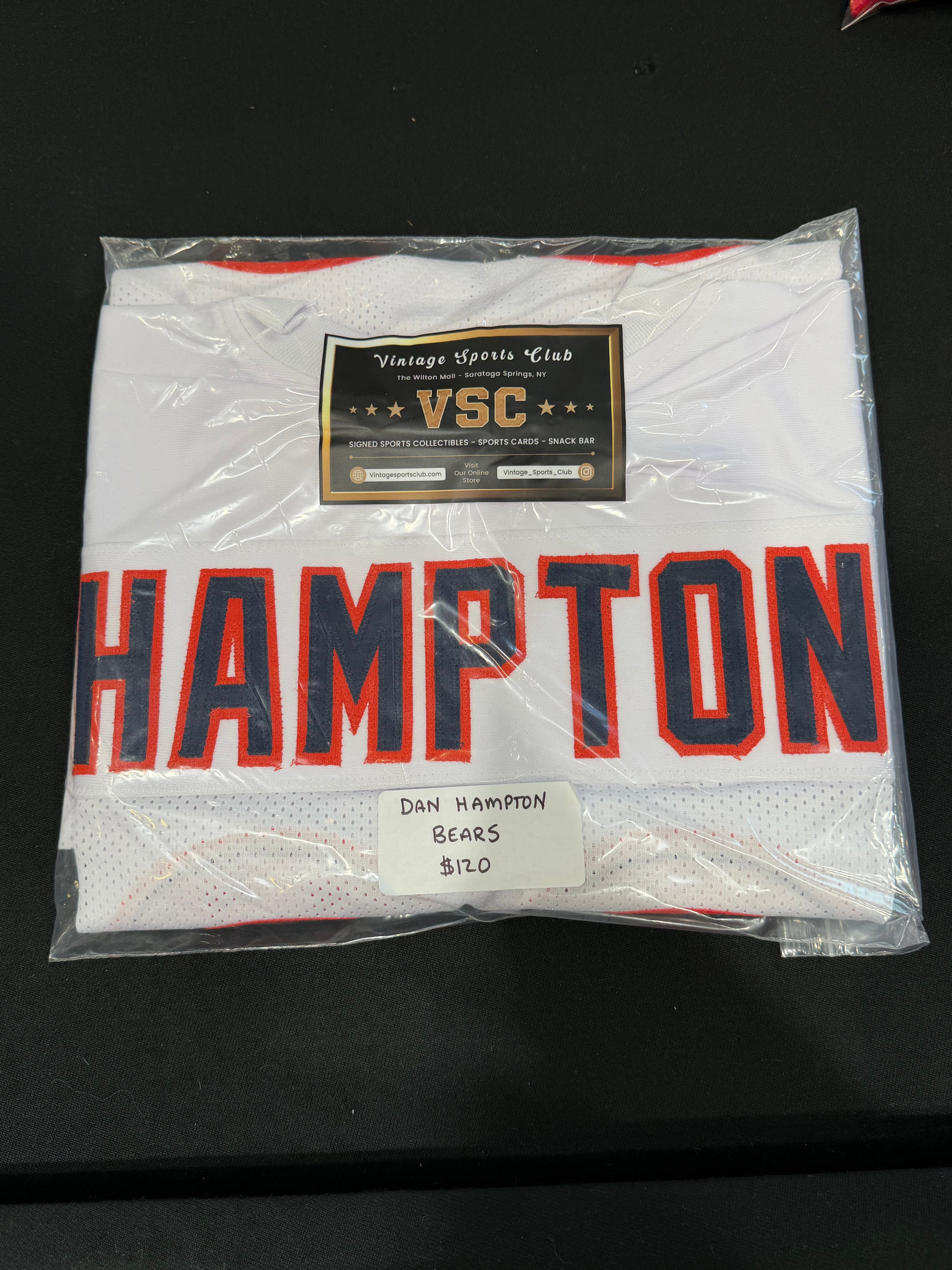 DAN HAMPTON SIGNED BEARS JERSEY JSA AUTHENTIC