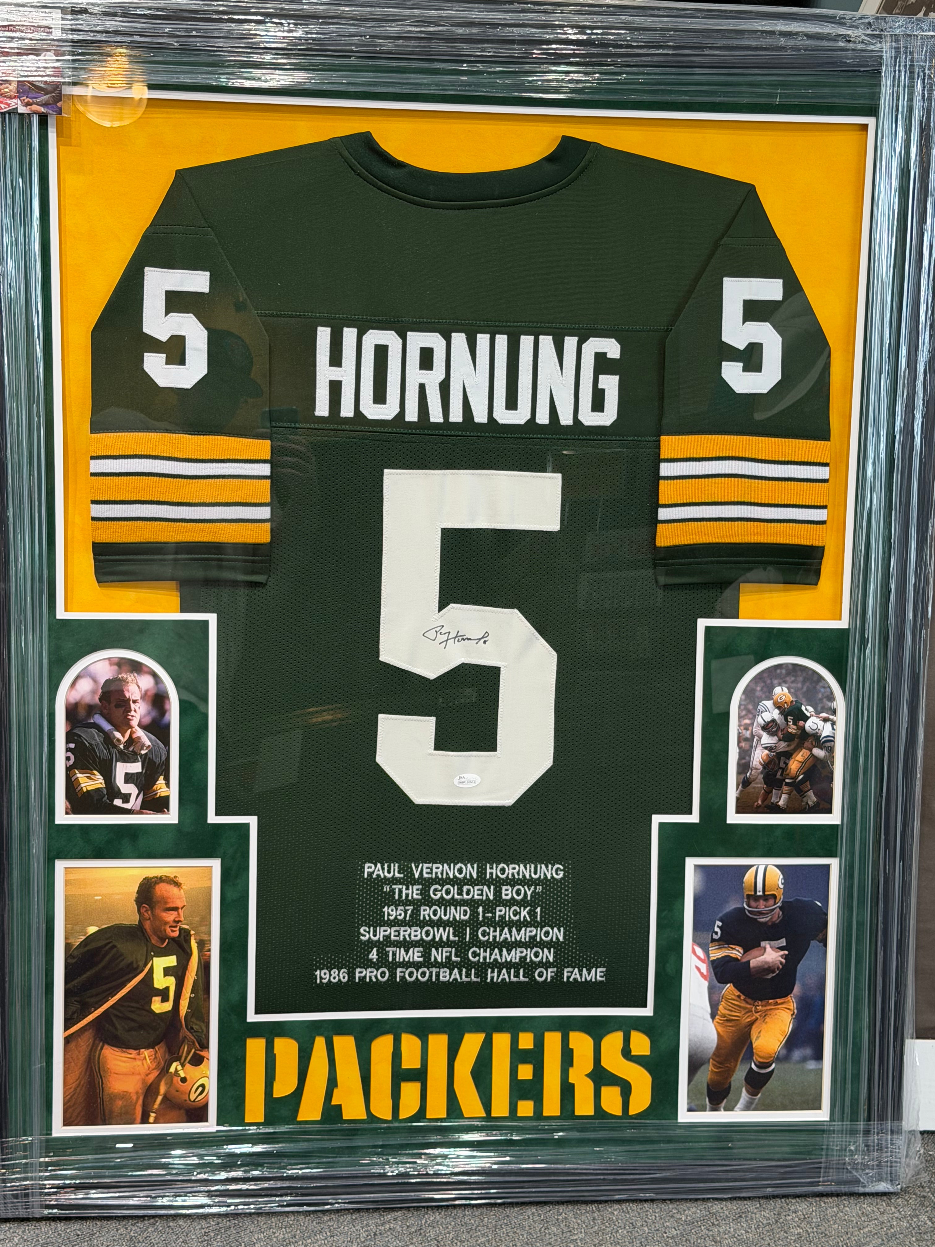 Paul Hornung Signed Green Bay Packers Jersey JSA Authentic