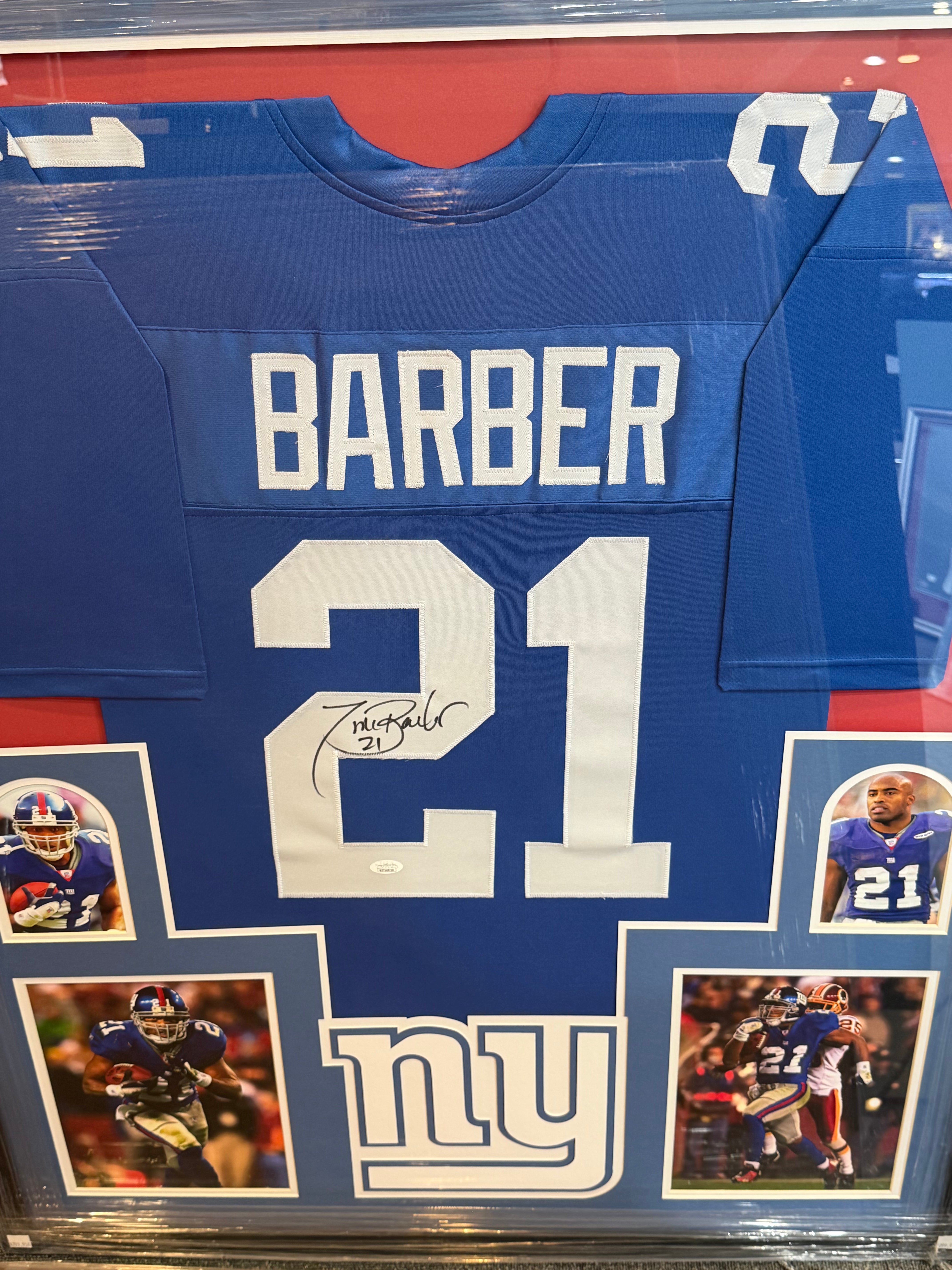 Tiki Barber Signed New York Giants Jersey JSA Authentic