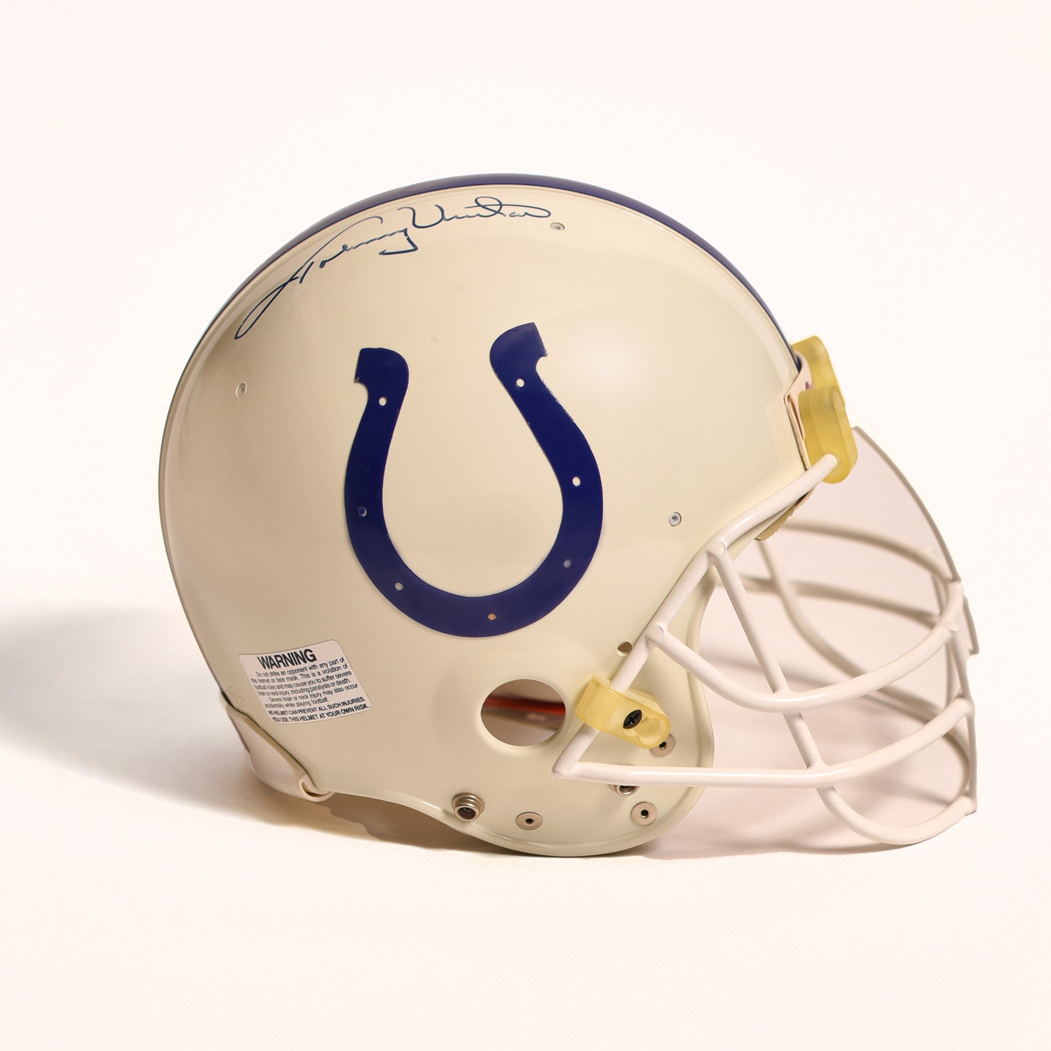 Johnny Unitas Baltimore Colts Autographed Authentic Pro Line Helmet
