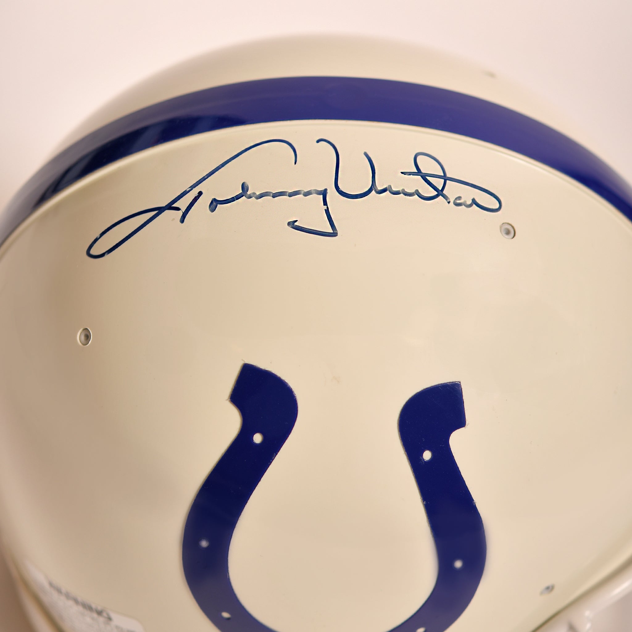 Johnny Unitas Baltimore Colts Autographed Authentic Pro Line Helmet